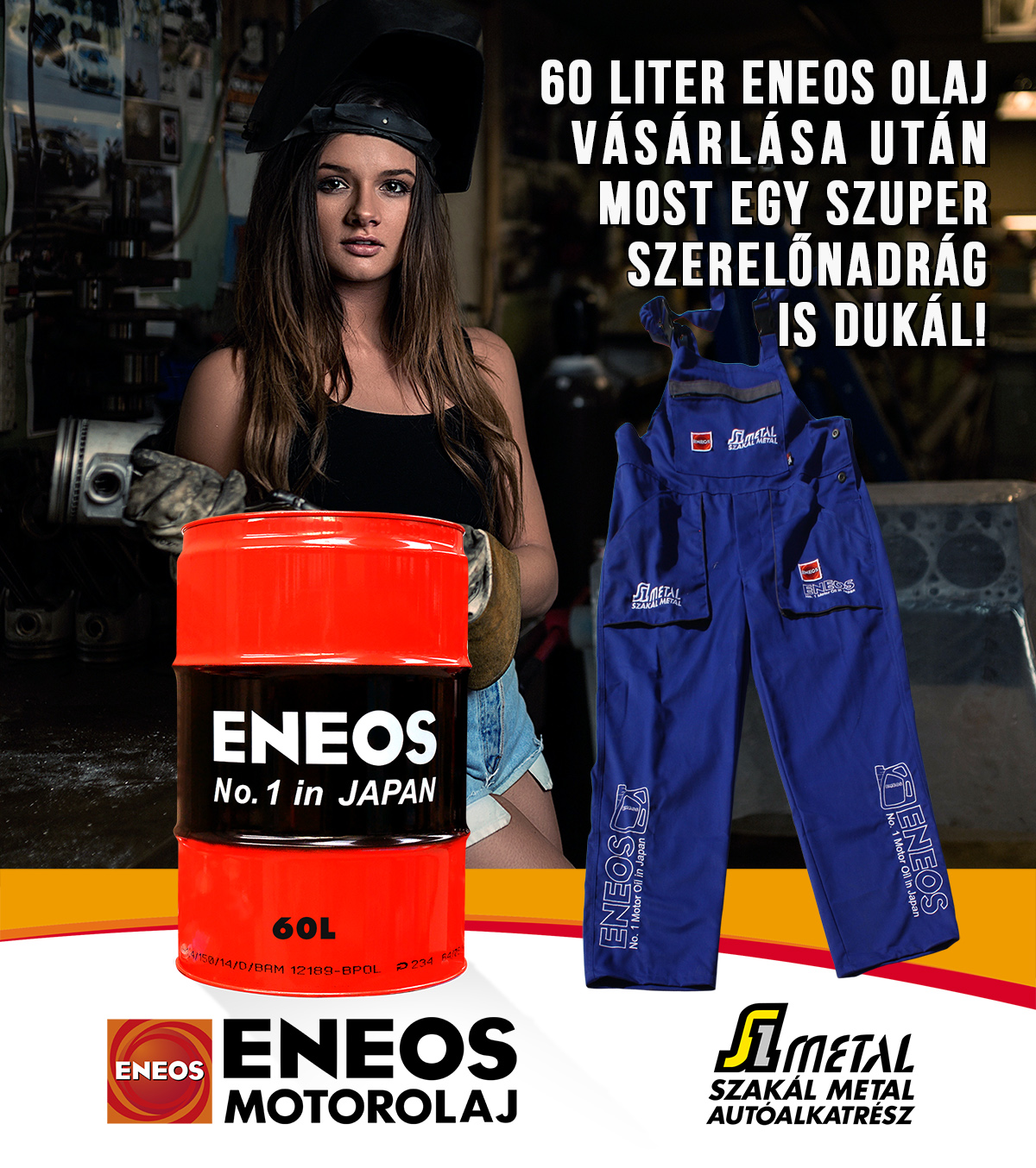 ENEOS olaj vásárlásért szerelőnadrág 
