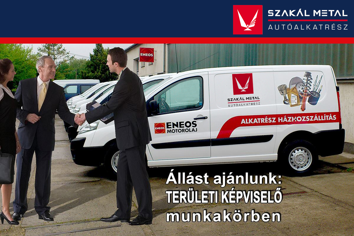 Állásajánlat területi képviselői munkakörre