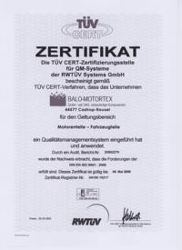 Motorex certification