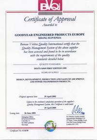 GoodYear certificate