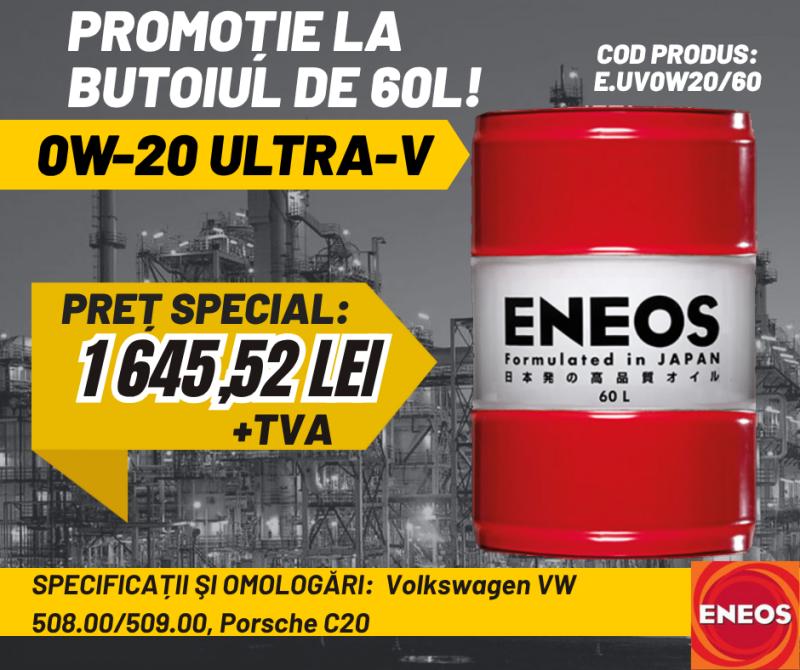 ENEOS 0W-20 Ultra-V 60L la Preț Special