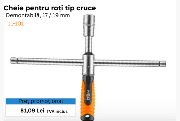 NEOTOOLS Cheie roţi 