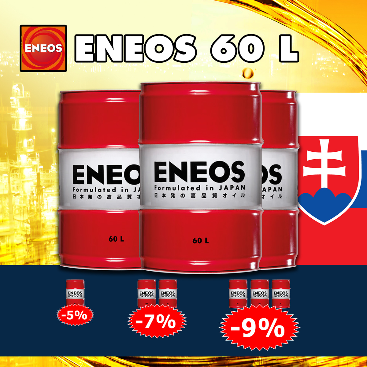 ENEOS 60l hordós akció