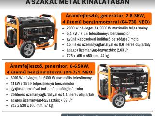 Áramfejlesztő generátorok